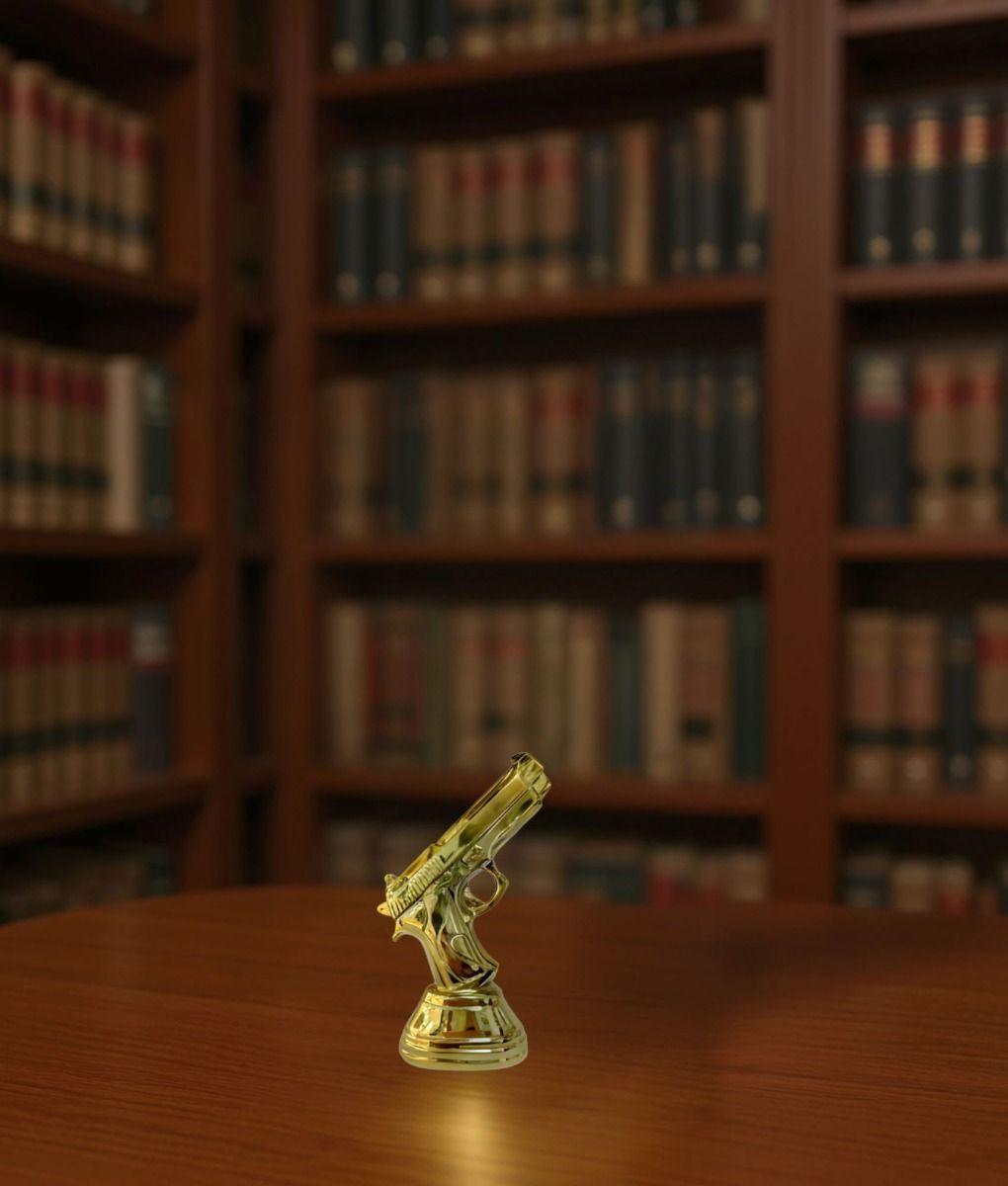 Figura Decorativa Estatua Pistola Adorno Arte Hogar Jhn-7