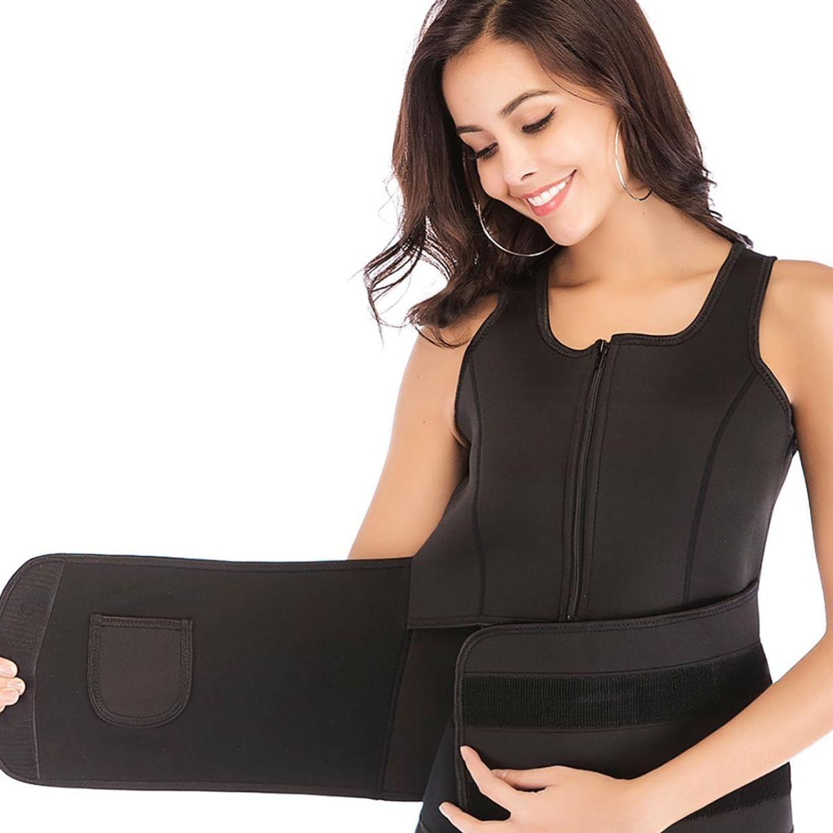 FAJA REDUCTORA AJUSTABLE EFECTO SAUNA TERMICA GYM LAU-9