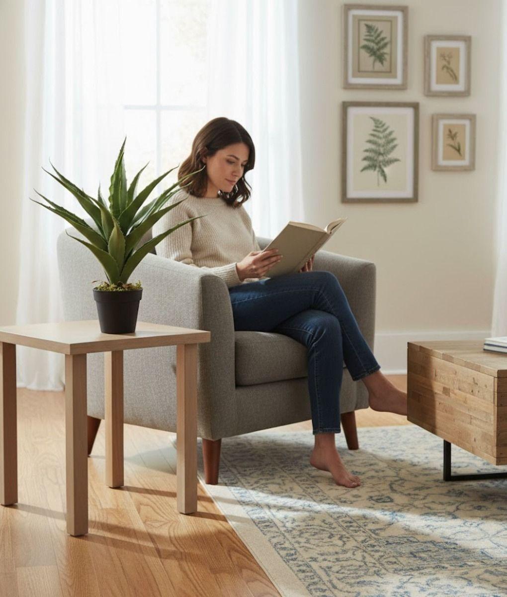 Planta Artificial Decorativa Estilizada Elegante Adorno Jhn-4