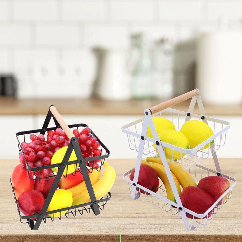 Cesta Frutas Verduras 2 Niveles Organizador Cocina Lau-3