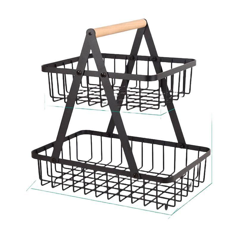 Cesta Frutas Verduras 2 Niveles Organizador Cocina Lau-6