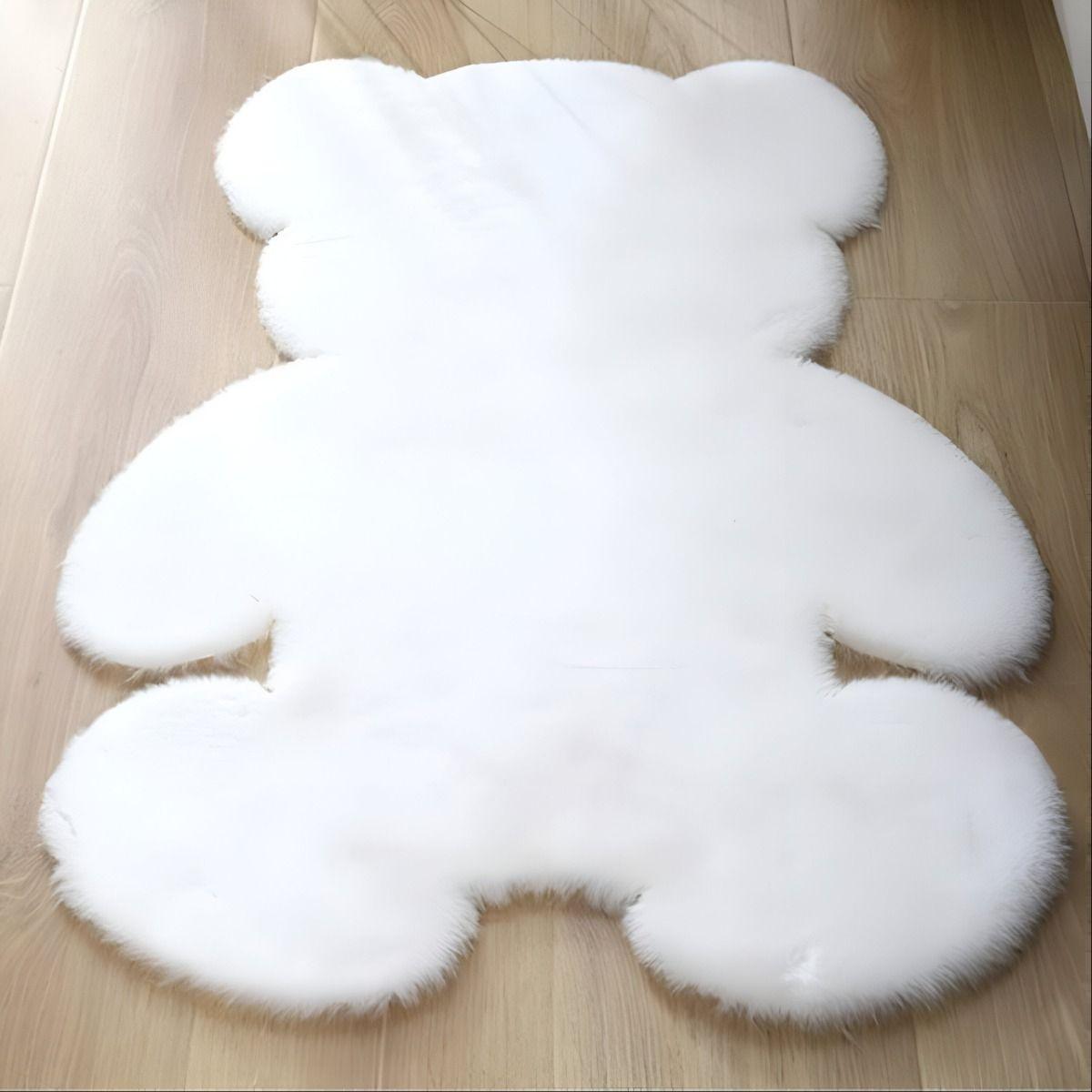 Alfombra Oso Blanco Suave Entrada Dormitorio Decoración Jhn-4