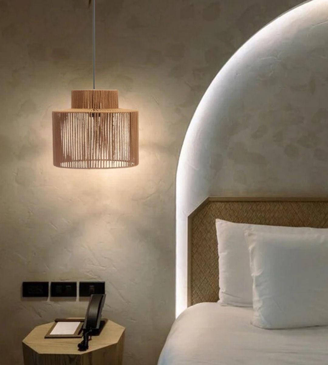 Lámpara Colgante Moderna Nórdica Cuerda Tejido Retro Jhn-6