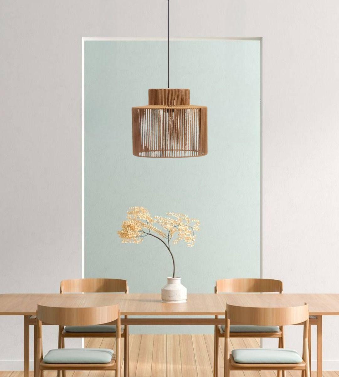 Lámpara Colgante Moderna Nórdica Cuerda Tejido Retro Jhn-7