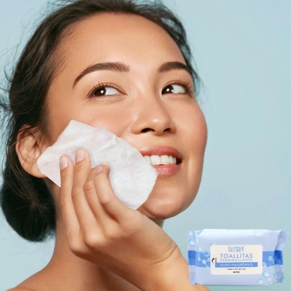 Paq 7 Toallitas Facial Desmaquilla  Ac.Hialuronico Lau-4
