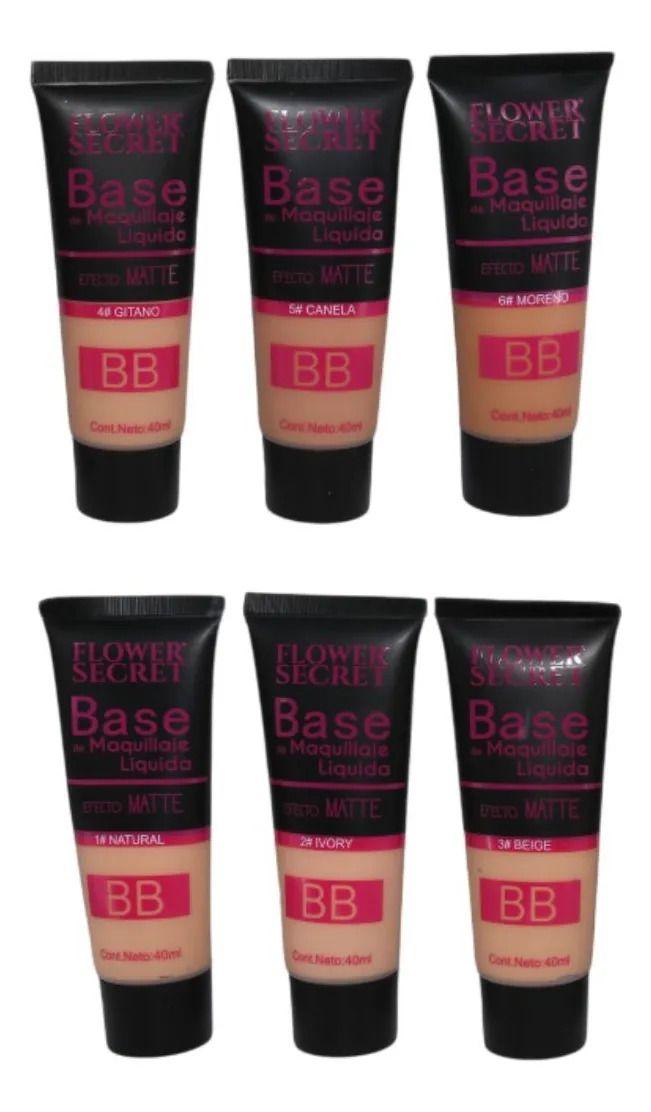 PACK 4 BASES DE MAQUILLAJE LIQUIDA EFECTO MATE 40ML LAU -3