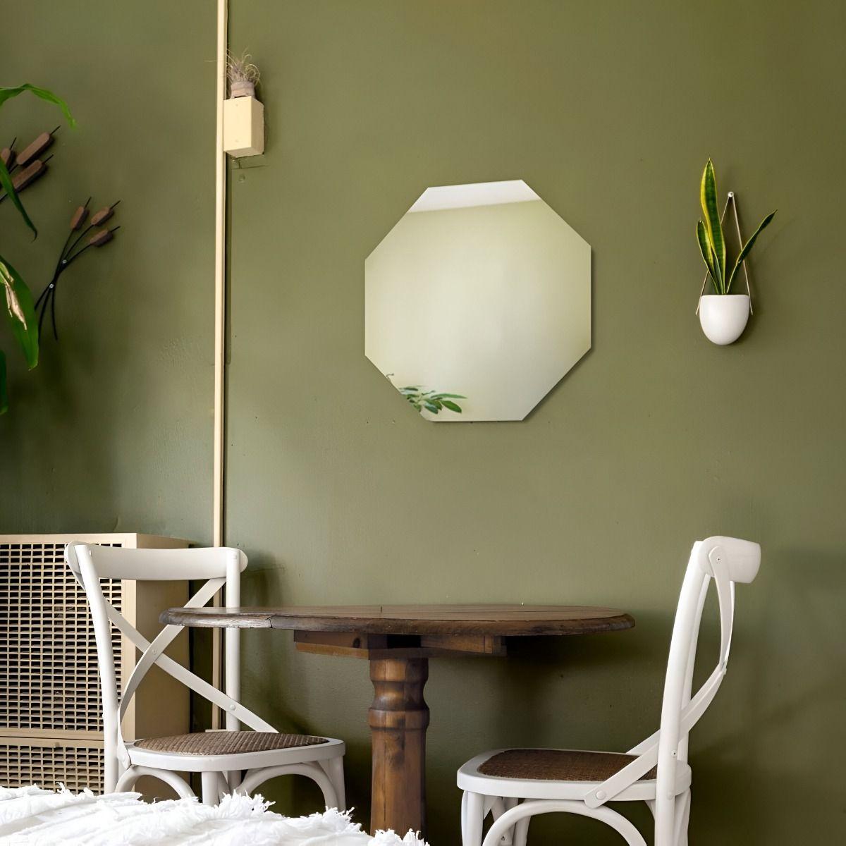 Espejo Pared Octagonal Biselado Geométrico Decorativo Jhn-3