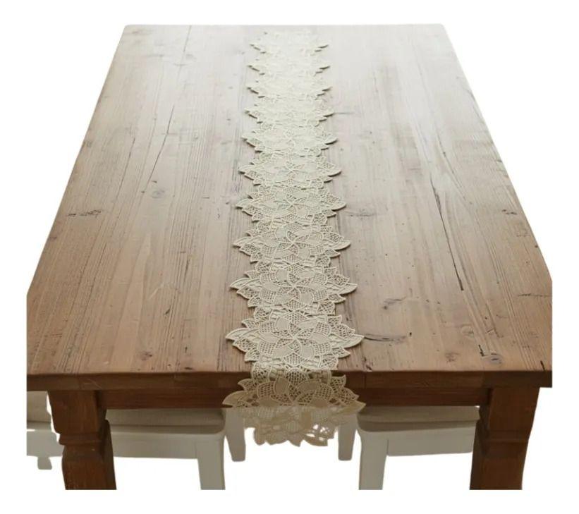 Camino Mesa Decorativo Elegante Diseño Floral Calado Jhn-1