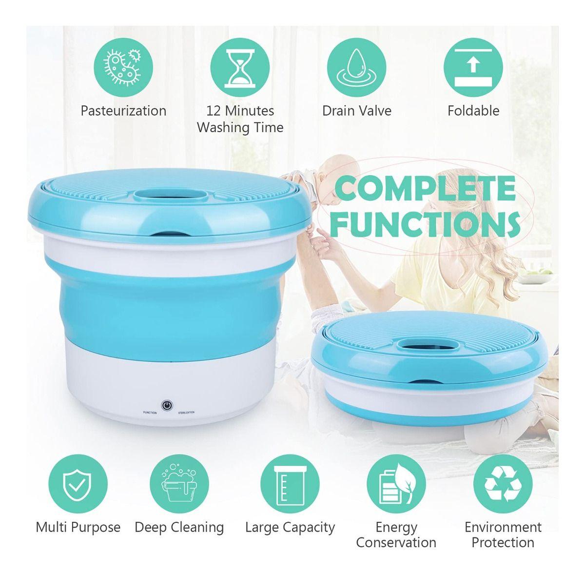 Mini Lavadora Portátil Limpieza Automática Ropa Jhn-5