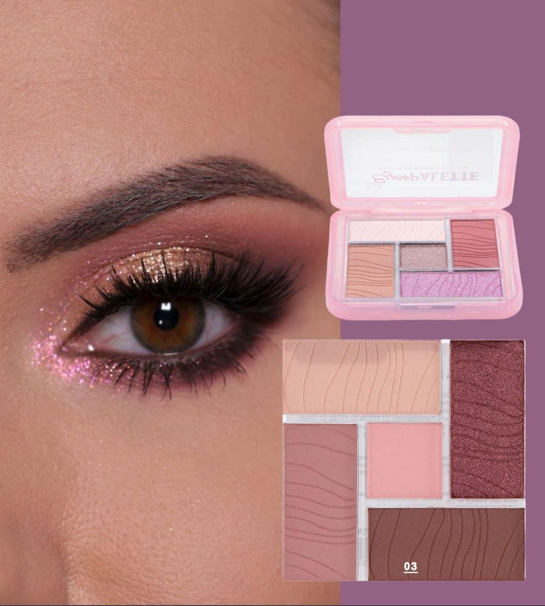 Set 2 Sombra Ojos Paleta 5 Tonos Vibrante Suave Duradera Jhn-2