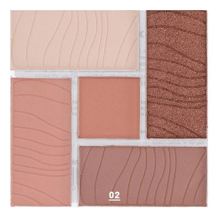 Set 2 Sombra Ojos Paleta 5 Tonos Vibrante Suave Duradera Jhn-7