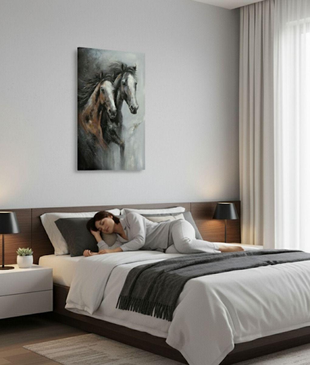 Cuadro Decorativo Adorno Caballos Decoración Pared Jhn-3