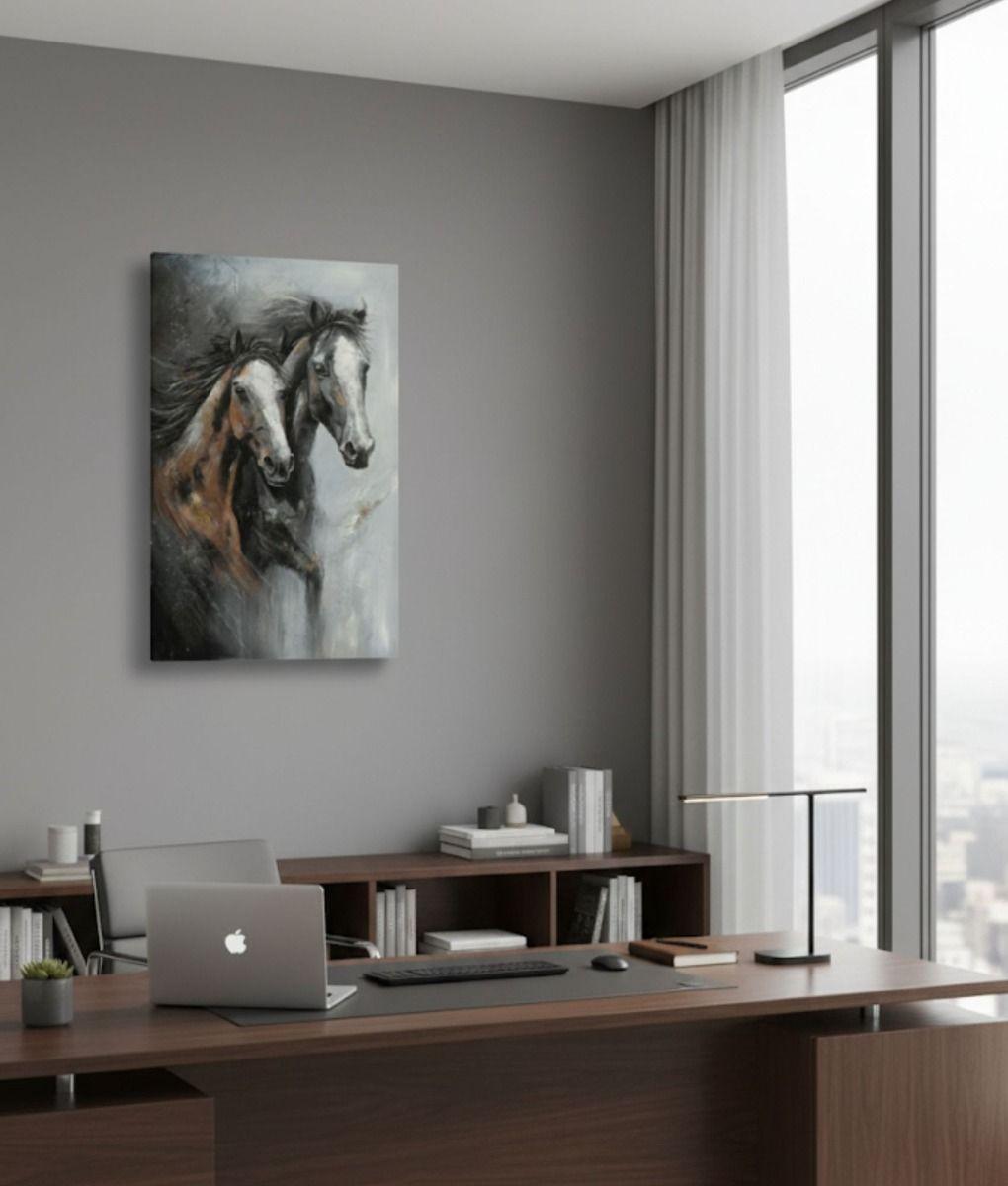 Cuadro Decorativo Adorno Caballos Decoración Pared Jhn-9