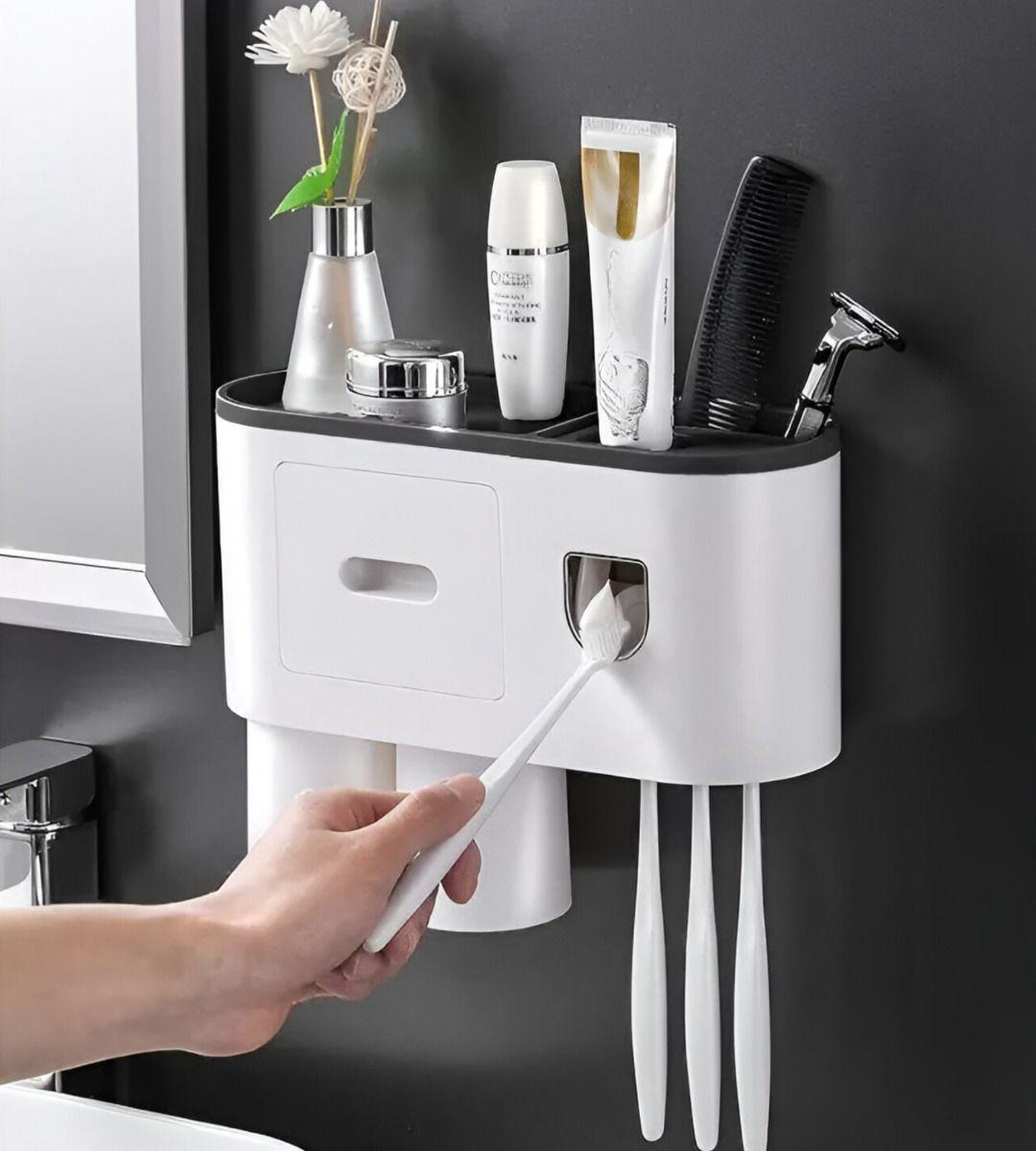 Soporte Cepillos Dientes Dispensador Pasta Organizador Jhn-4