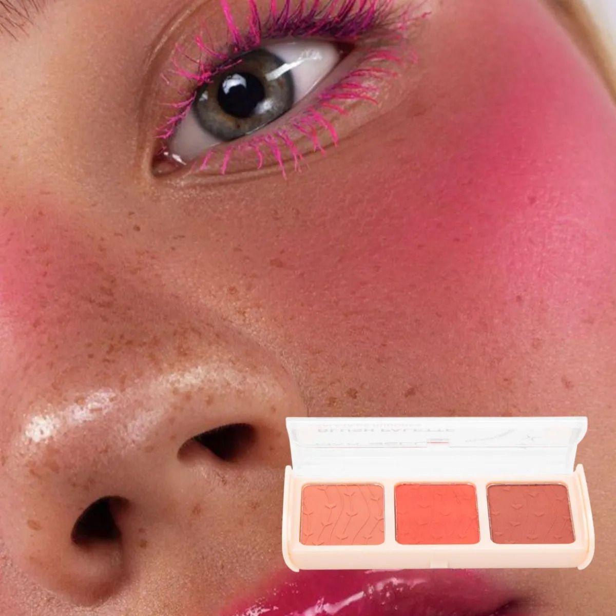 Set 2 Rubores Polvo 3 Tonos Paleta Maquillaje Rostro ALJ-5