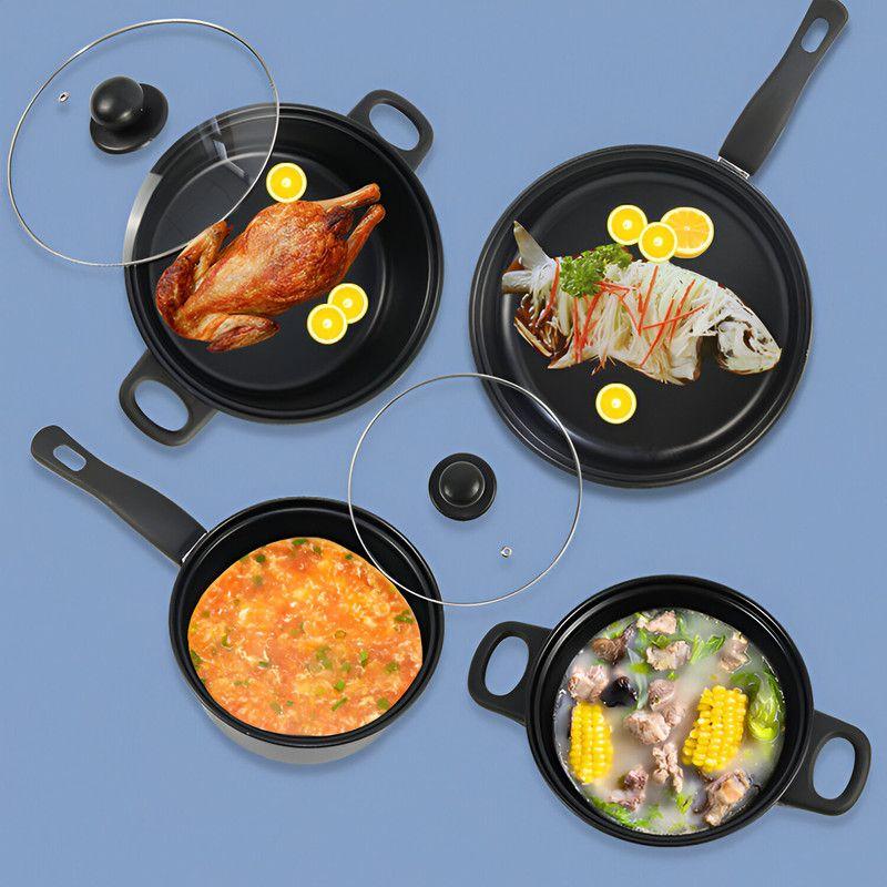 Ollas Juego 13 Pzas Antiadherente Hermetico Cocina Lau-4