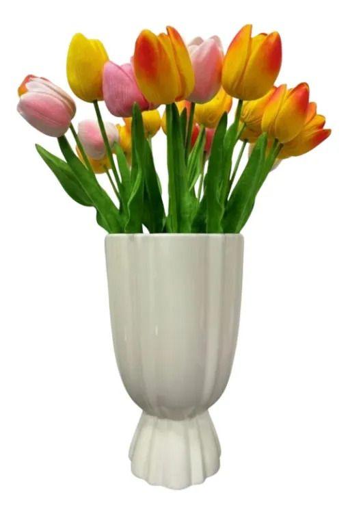 Florero Escultórico Gala Diseño Acanalado Elegante AJ-1