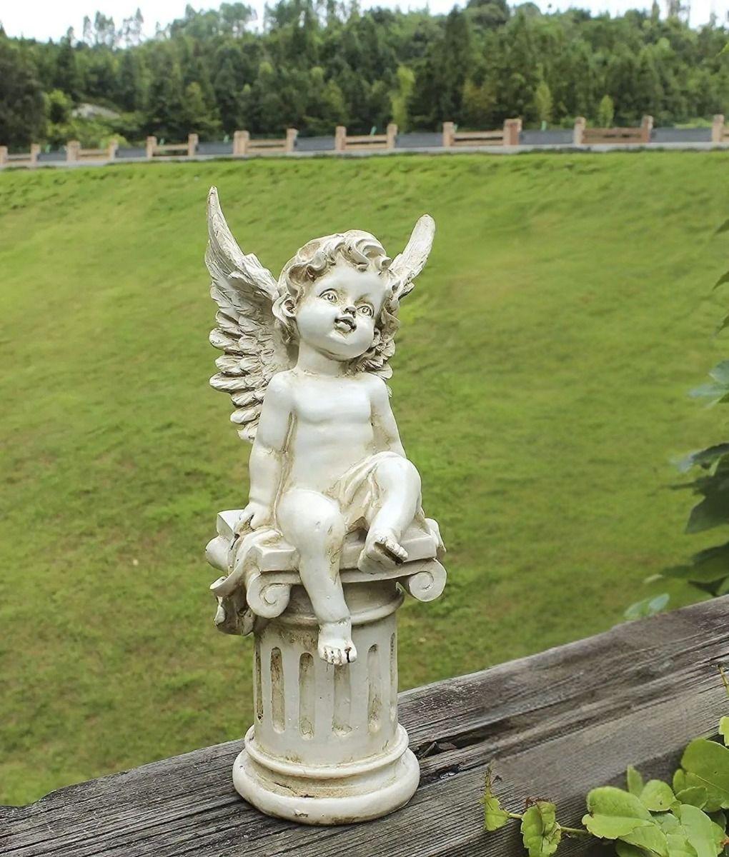 Estatua Jardín Hogar Pilar Romano Querubín Angel Jhn-5