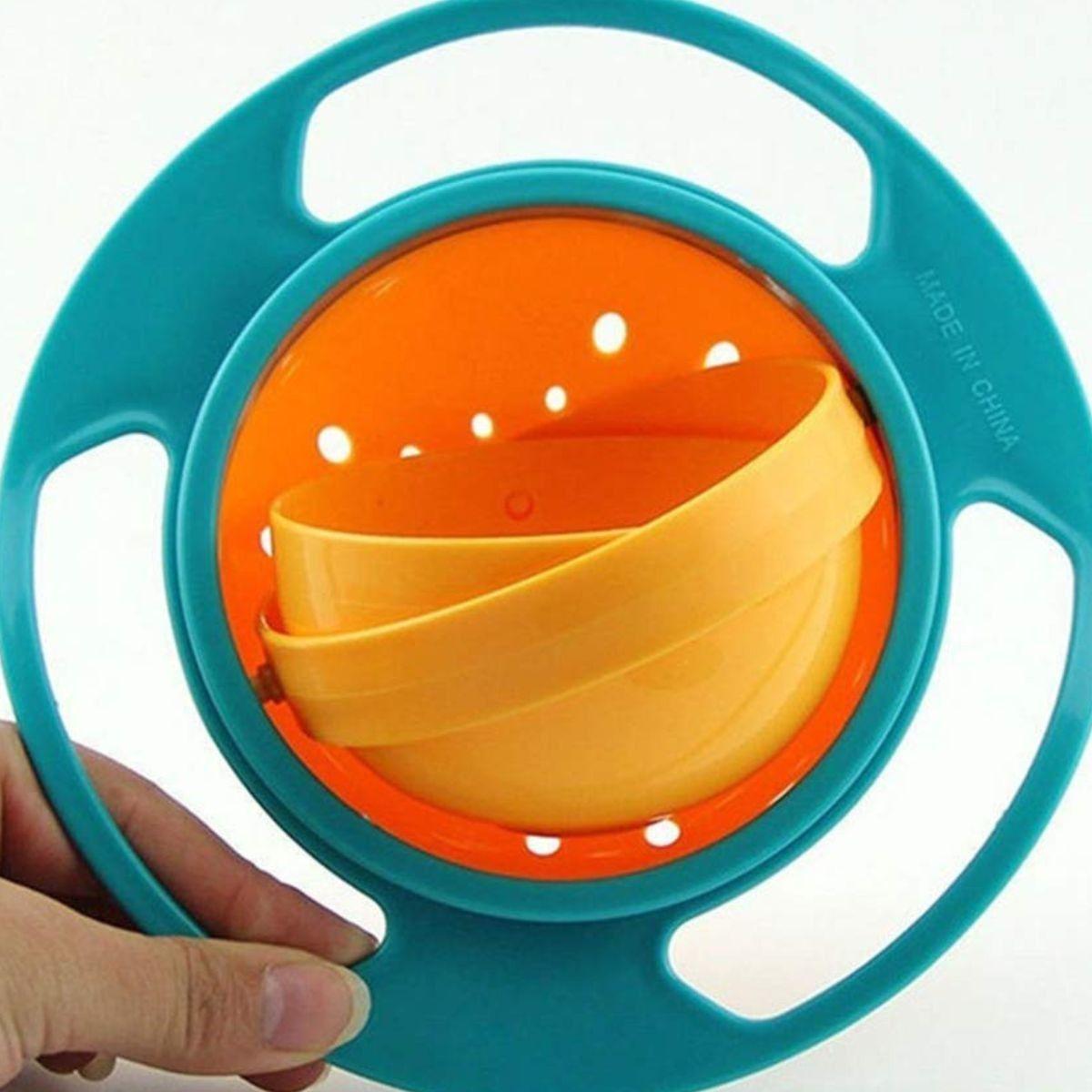 3 SET ALIMENTACION PLATO ANTIDERRAME GIRATORIO BEBE LAU-4