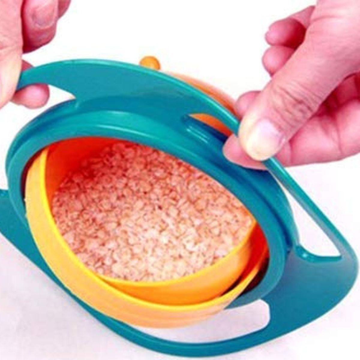 3 SET ALIMENTACION PLATO ANTIDERRAME GIRATORIO BEBE LAU-5