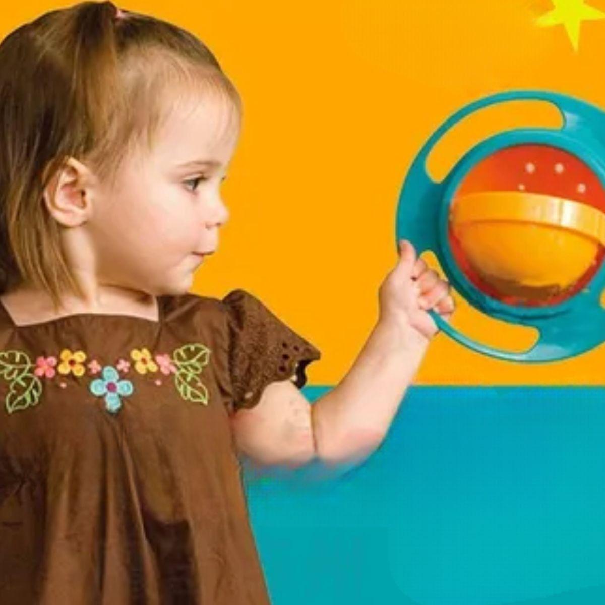 3 SET ALIMENTACION PLATO ANTIDERRAME GIRATORIO BEBE LAU-8