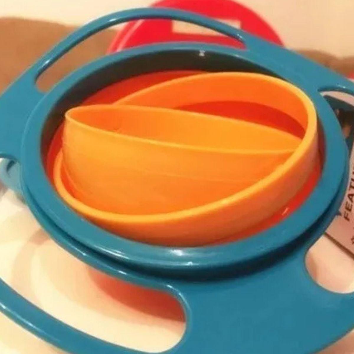 3 SET ALIMENTACION PLATO ANTIDERRAME GIRATORIO BEBE LAU-9