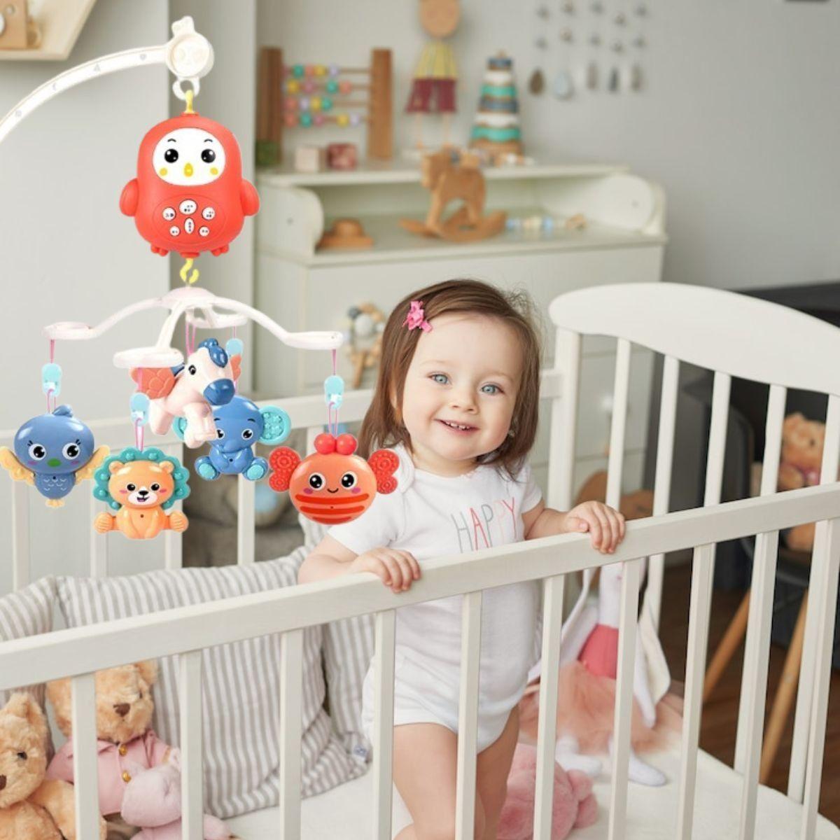 MOVIL MUSICAL PARA CUNA BEBE ESTIMULACION VISUAL LAU-8