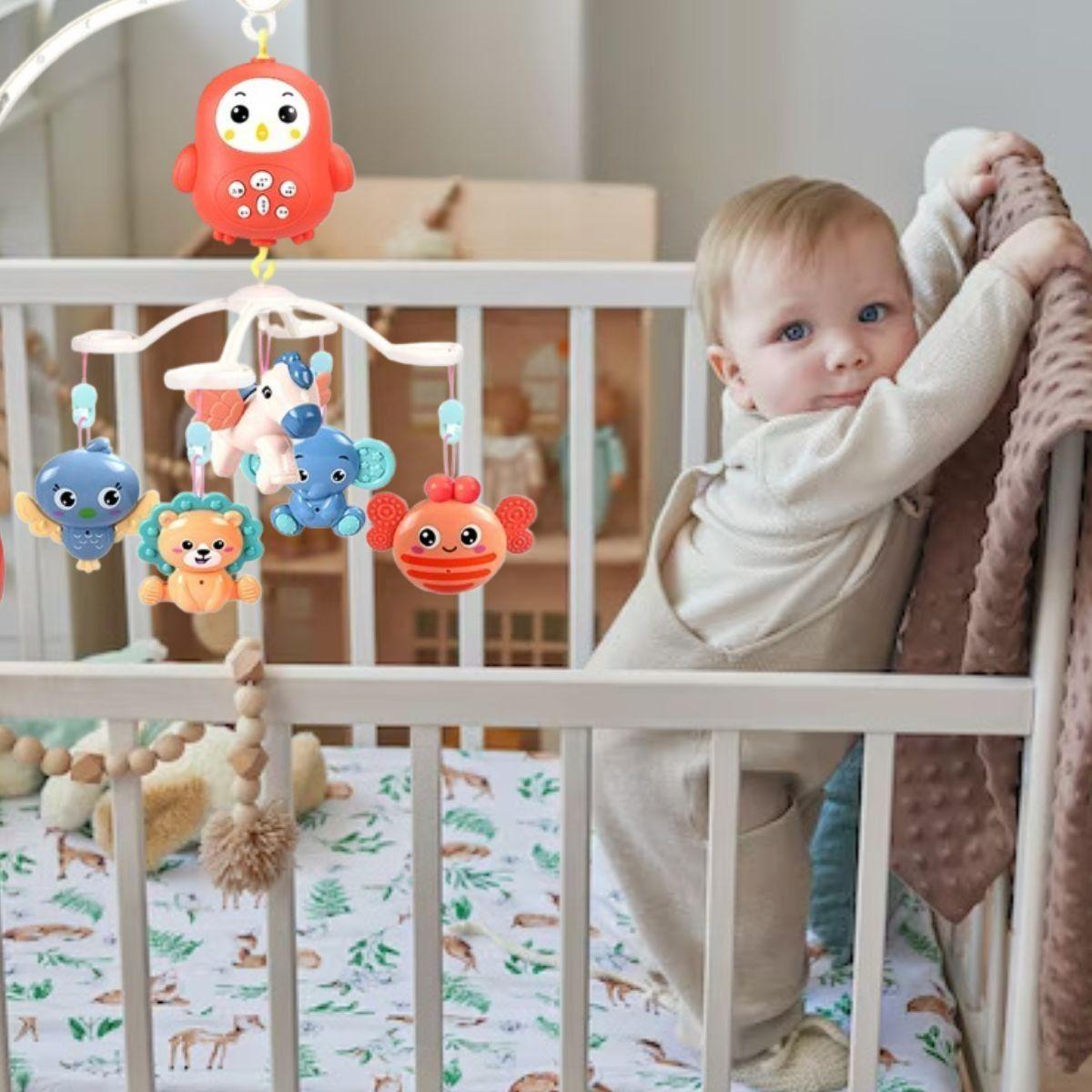 MOVIL MUSICAL PARA CUNA BEBE ESTIMULACION VISUAL LAU-9