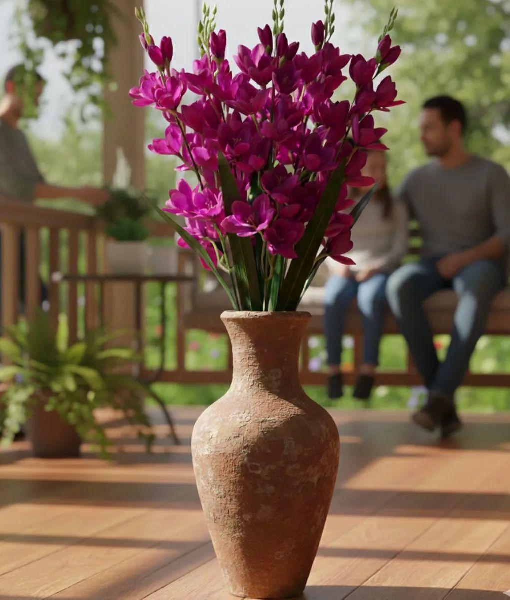 Set 2 Ramo Decorativo Artificial Espigas Florales Adorno Jhn-4