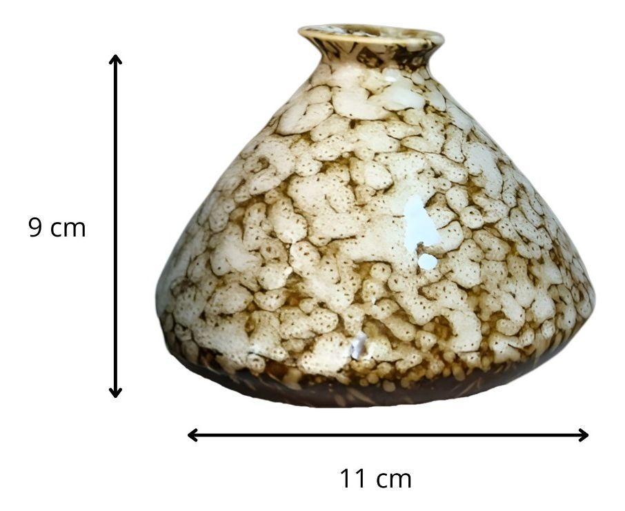 Set 3 Florero Mini Jarrón Cerámica Floral Decorativo Jhn-8