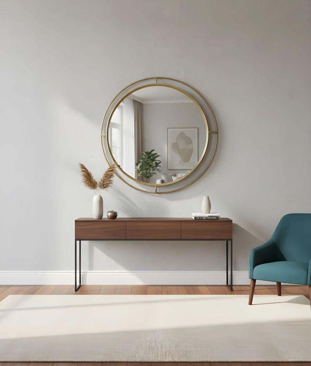 Espejo Pared Moderno Decorativo Marco Redondo Hogar Jhn-7