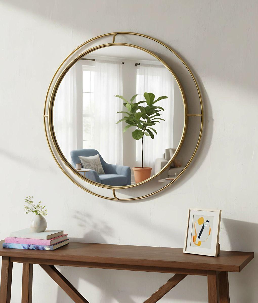 Espejo Pared Moderno Decorativo Marco Redondo Hogar Jhn-8