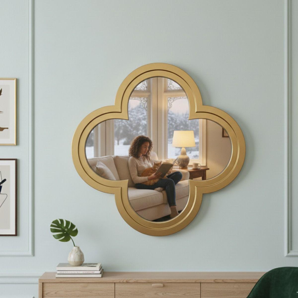 Espejo Pared Decorativo Estilo Diseño Flor Ciruelo Hogar Jhn-4