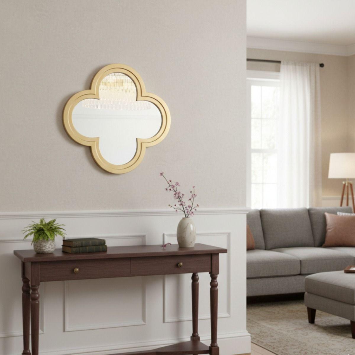 Espejo Pared Decorativo Estilo Diseño Flor Ciruelo Hogar Jhn-8