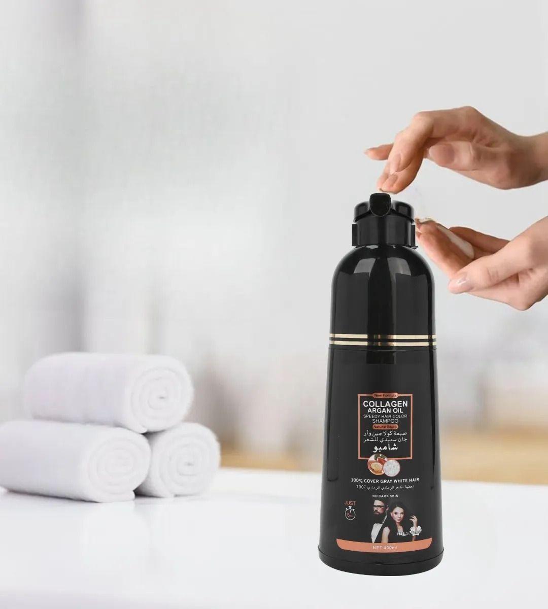 Champú Tinte Negro Cubre Canas Orgánico Sin Amoníaco ALJ-0