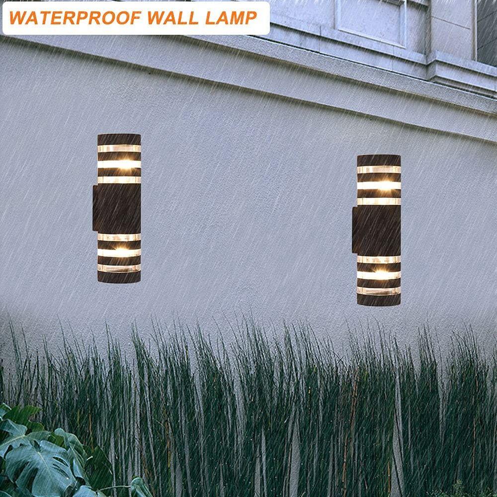 Lámpara Pared Moderna Exterior Semicilíndrica Negro Jhn-3