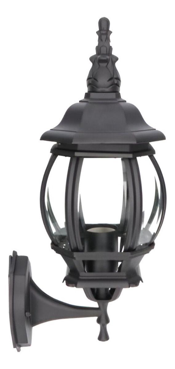 Lámpara Aplique Pared Exteriores Negro Vidrio Biselado Jhn-6