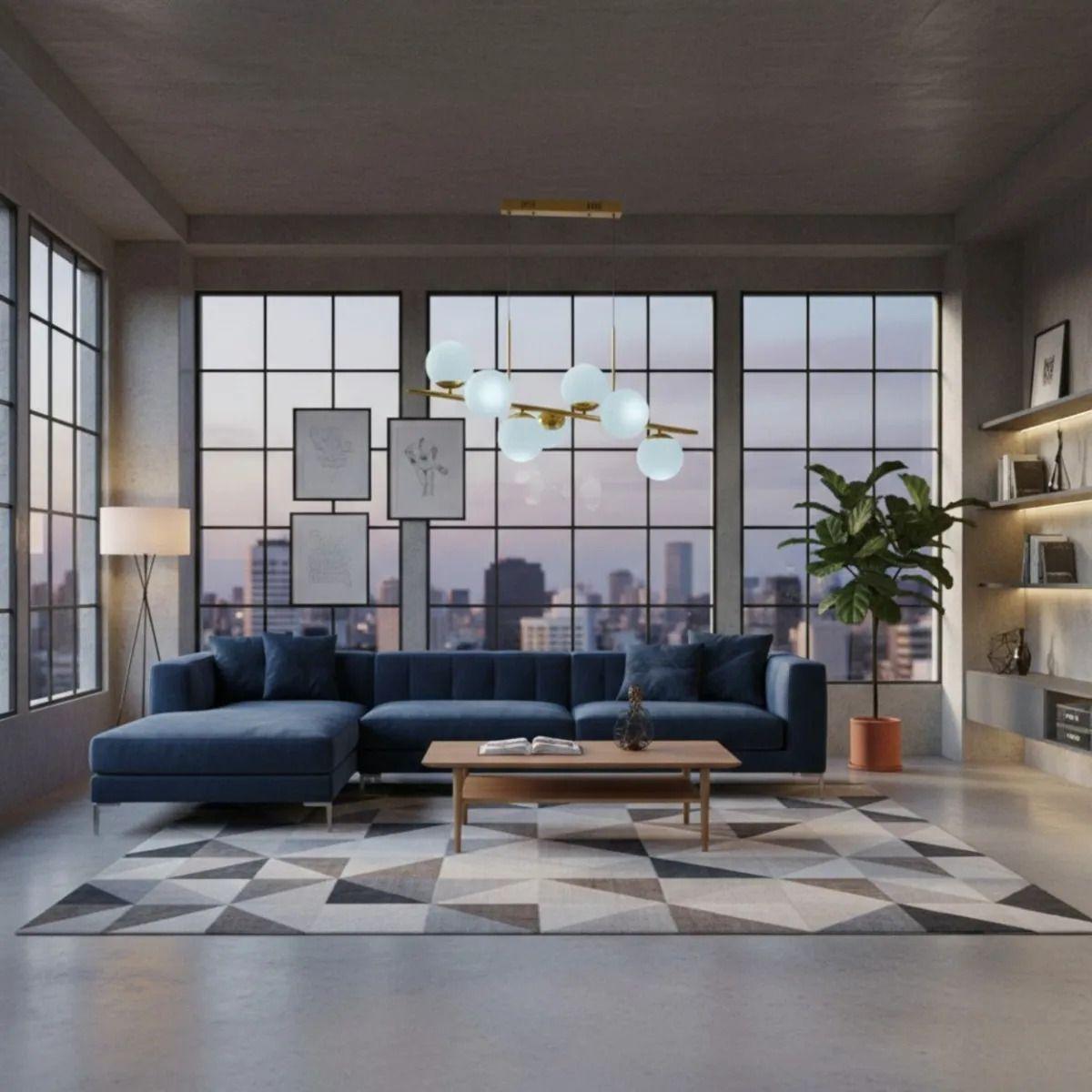 Lámpara Techo Diseño Suspensión Orbital Colgante Hogar Jhn-7