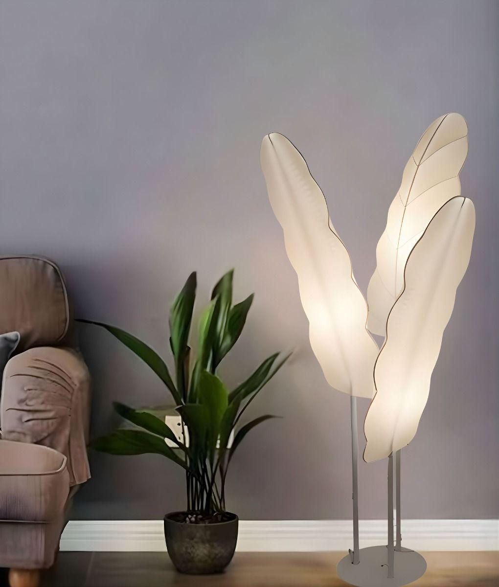 Lámpara Pie Decorativa Forma Hojas Funcional Hogar Jhn-8