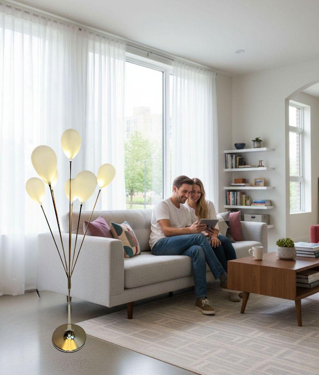 Lámpara Decorativa Pie Diseño Globos Pedestal Hogar Jhn-2