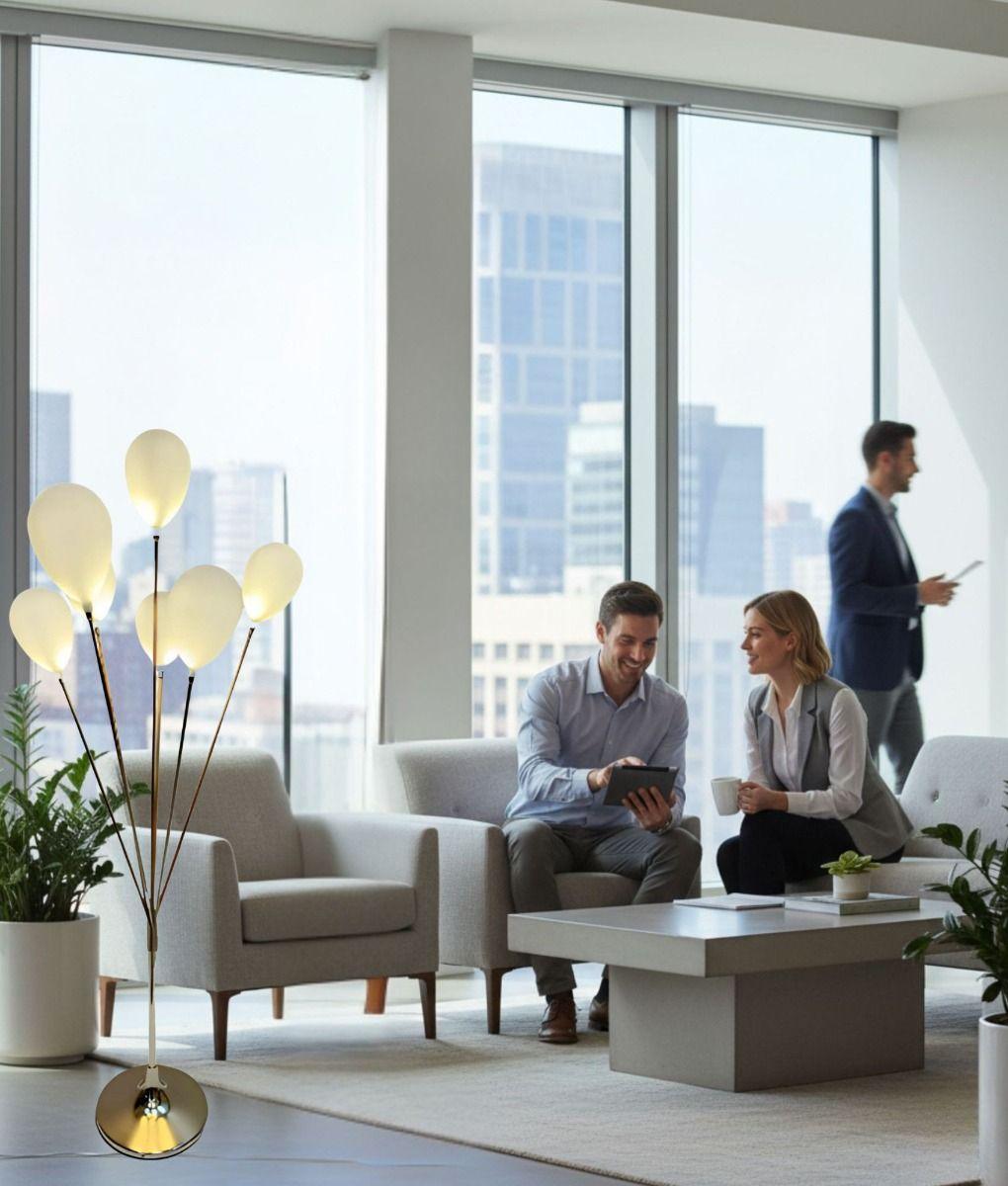 Lámpara Decorativa Pie Diseño Globos Pedestal Hogar Jhn-3