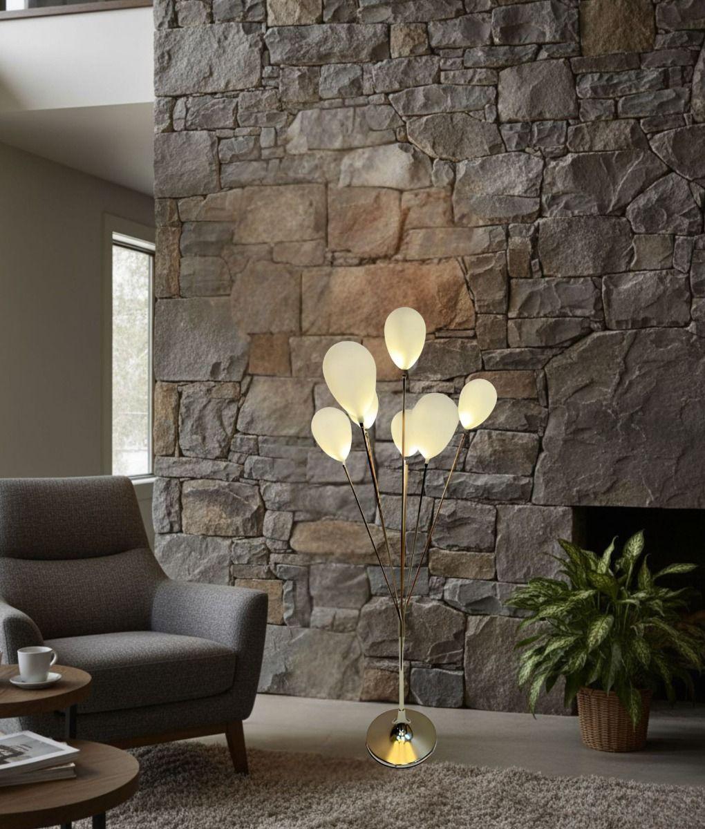 Lámpara Decorativa Pie Diseño Globos Pedestal Hogar Jhn-5