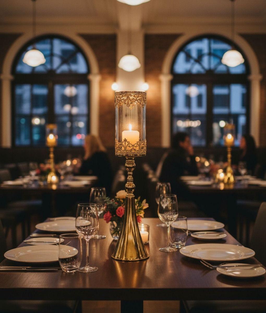 Portavelas Elegante Decorativo Copa Adorno Mesa Hogar Jhn-7