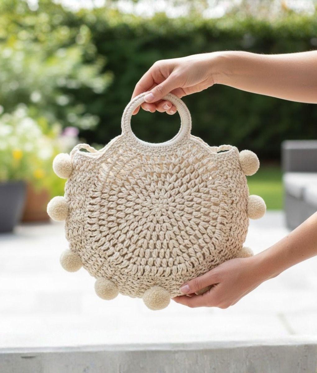 Cartera Bolso Mano Moderno Diseño Artesanal Bohemio Jhn-4