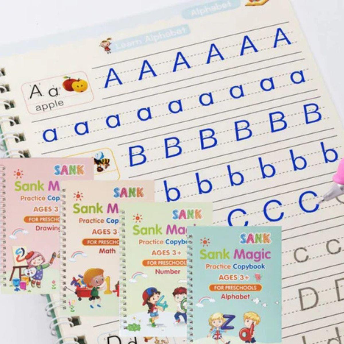 PACK 8 CUADERNOS MAGICOS APRENDIZAJES CALIGRAFIA NIÑOS LAU-7