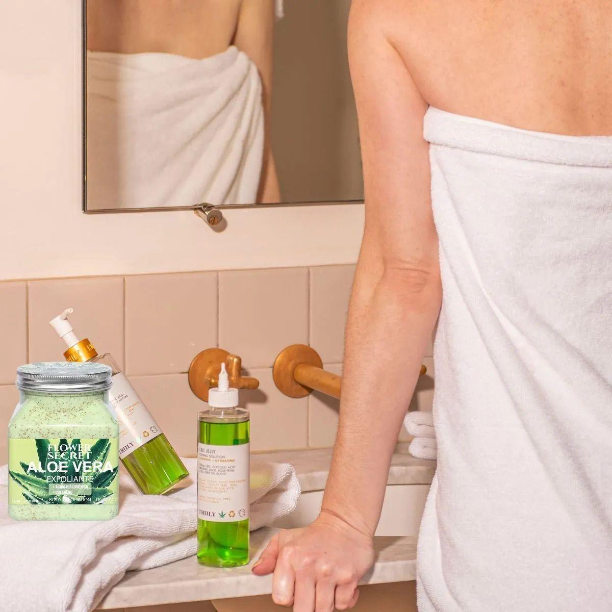 Set 2 Cremas Exfoliantes Corporal de Aloe Vera Piel Lau-3