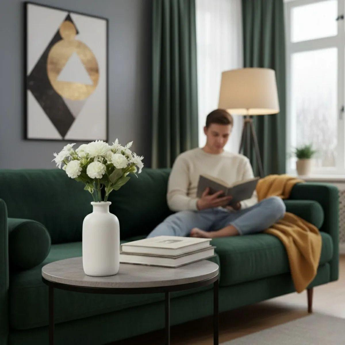 Set 2 Ramo Floral Artificial Artístico Naturaleza Adorno Jhn-3