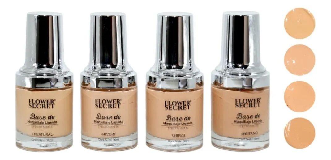 PAQ. 12 BASES DE MAQUILLAJE LIQUIDA MATTE BELLEZA LAU-6