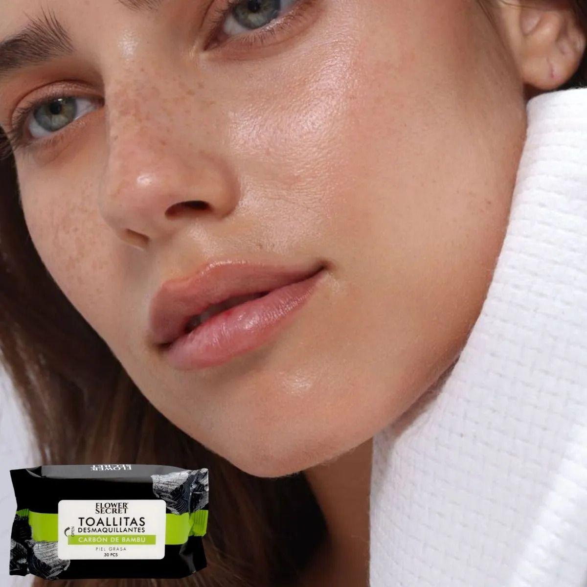 Paq 7 Toallitas Facial Desmaquilla Limpia Carbon Bambu Lau-3