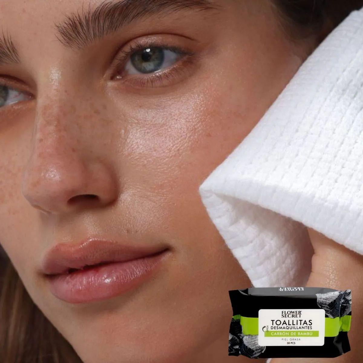 Paq 7 Toallitas Facial Desmaquilla Limpia Carbon Bambu Lau-4